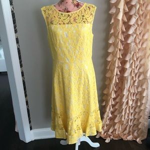 Adrianna Papell lace dress.